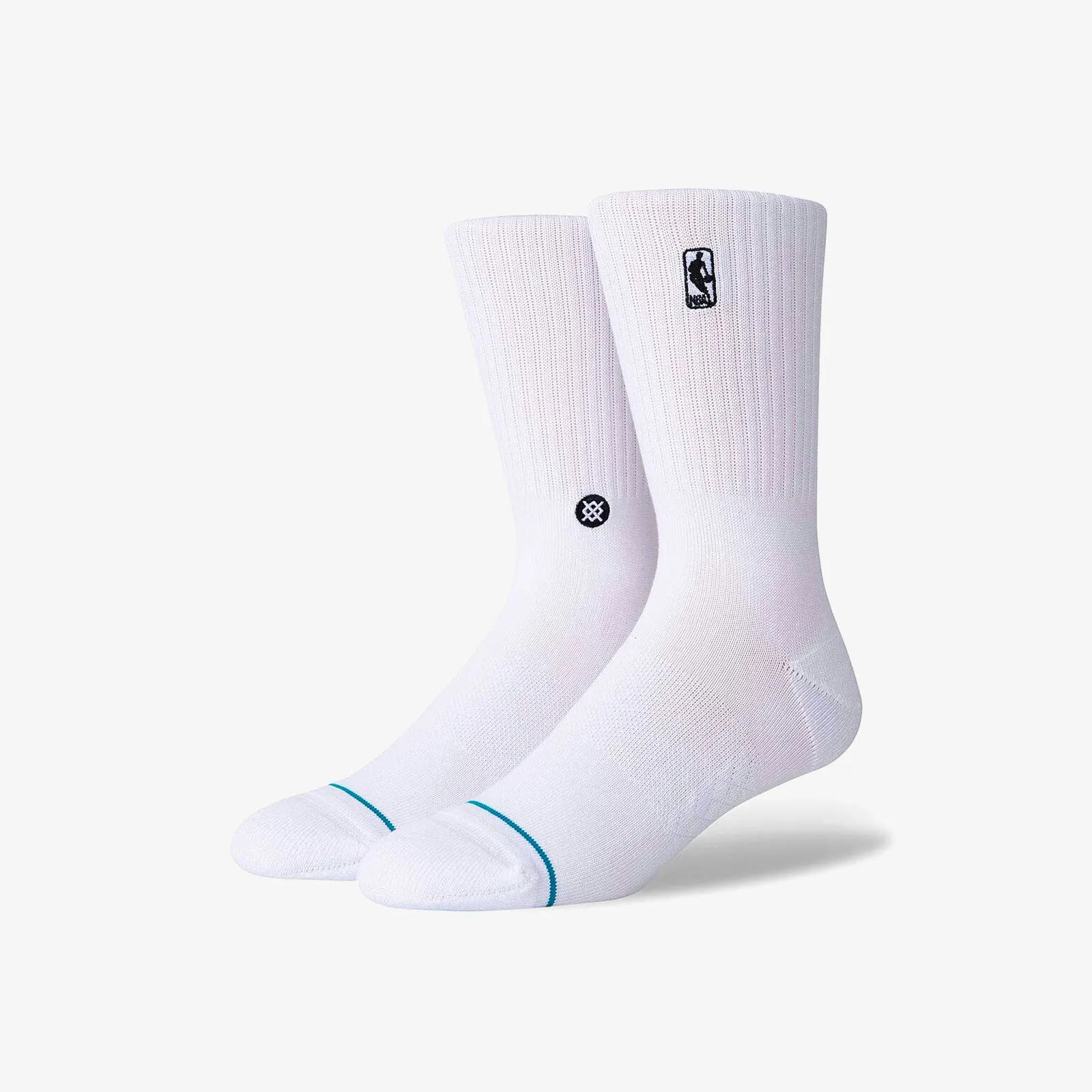 Stance NBA Logoman Crew Socks - White