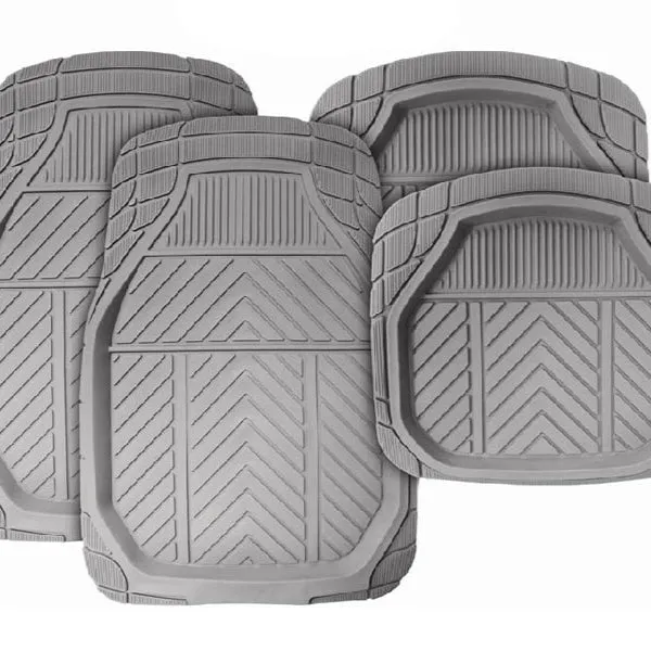 Stingray 4Pce Deep Trough Mat Set - Grey (ZS1839PGR)
