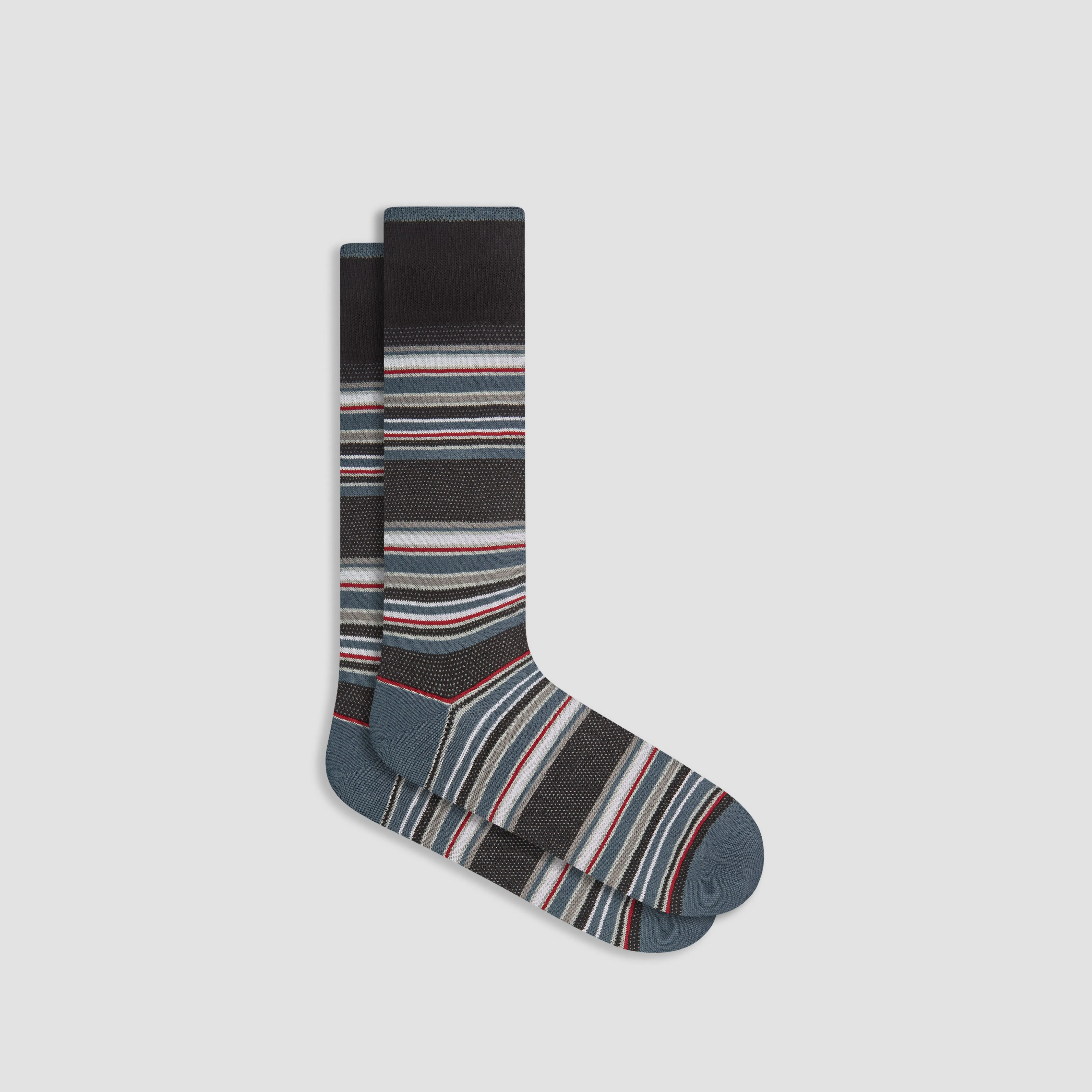 Striped Cashmere Mid-Calf Socks