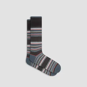 Striped Cashmere Mid-Calf Socks