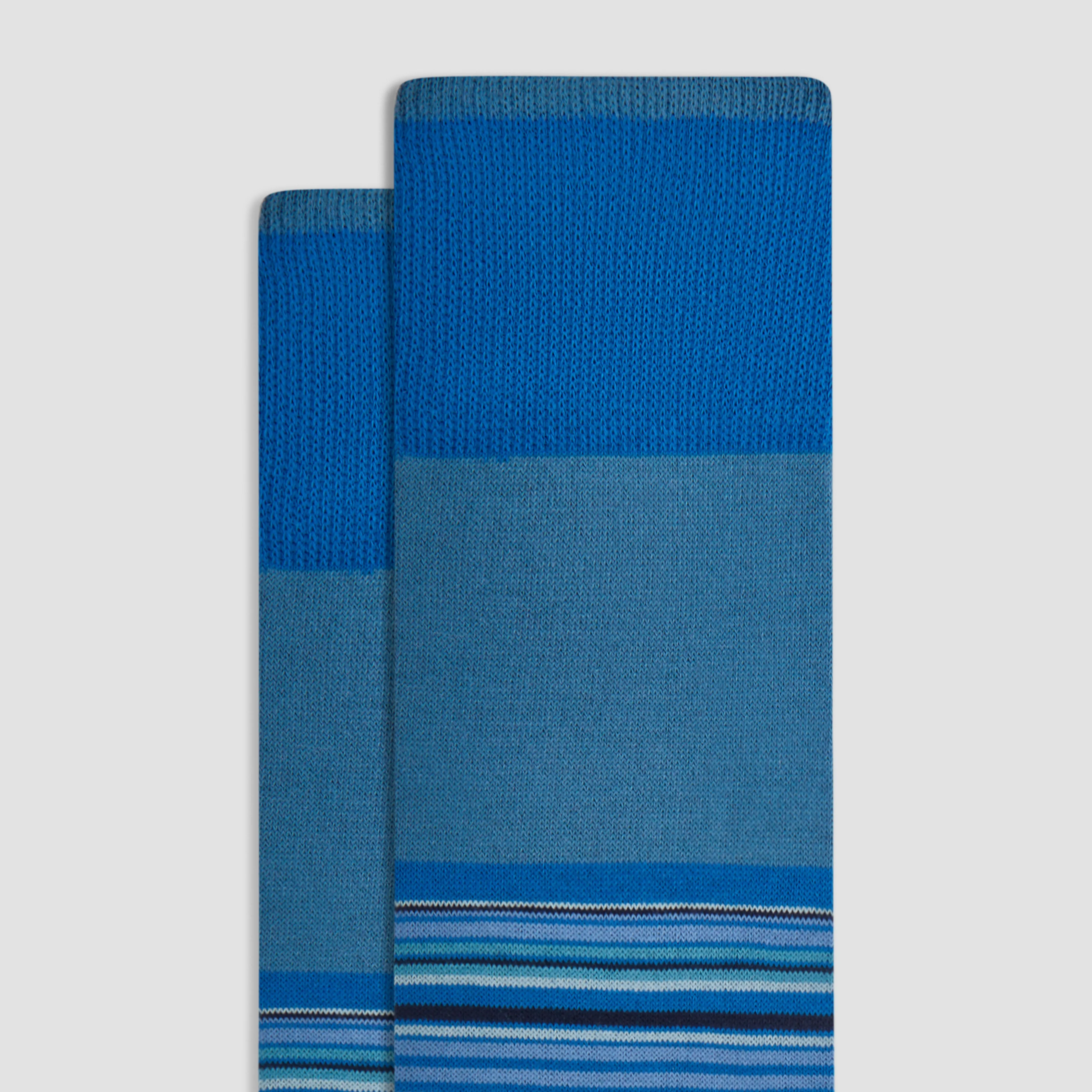 Striped Cashmere Mid-Calf Socks