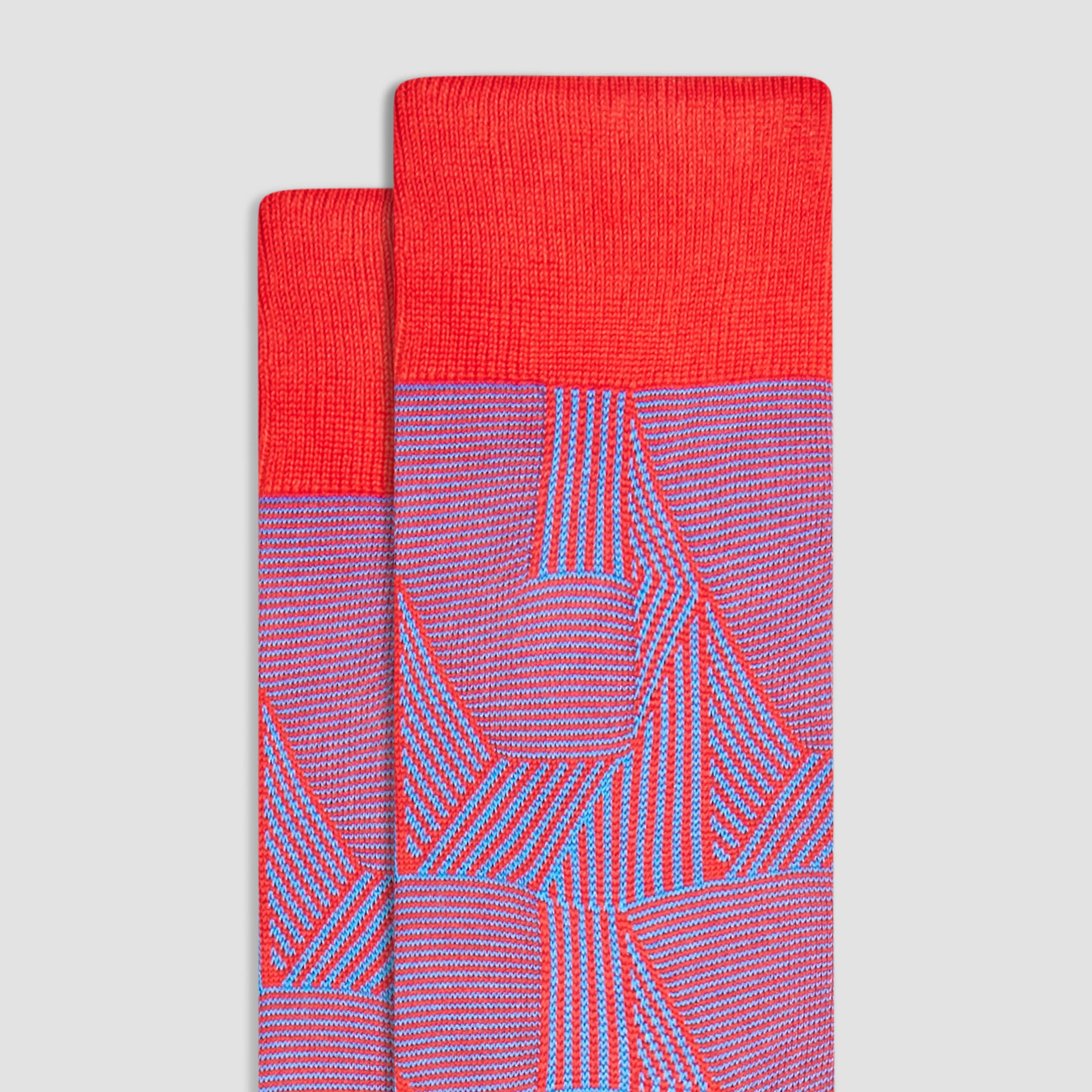 Striped Collage Mid-Calf Socks