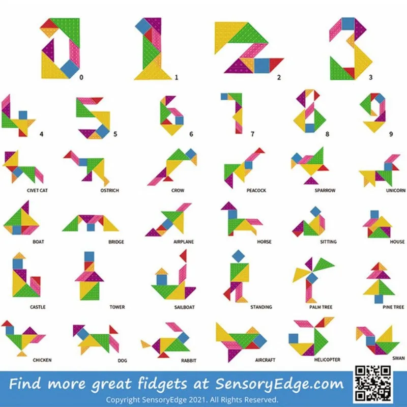 Tangram Silicone Bubble Pop Set
