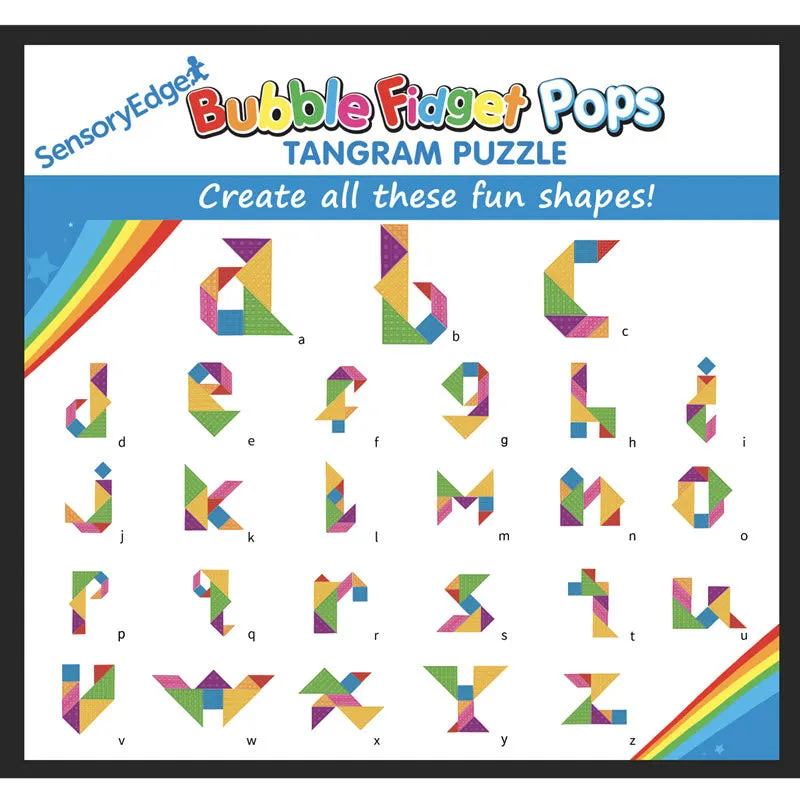 Tangram Silicone Bubble Pop Set