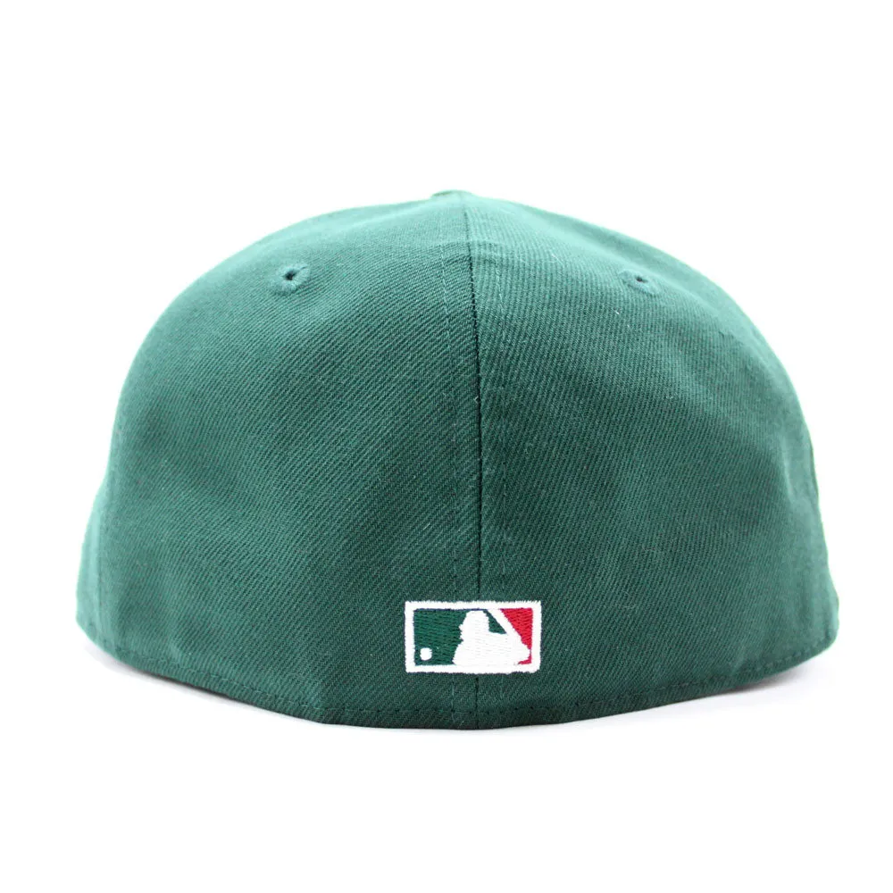 Texas Rangers 1995 All Star Game New Era 59Fifty Fitted Hat (Glow in the Dark Green Sky Blue Under Brim)