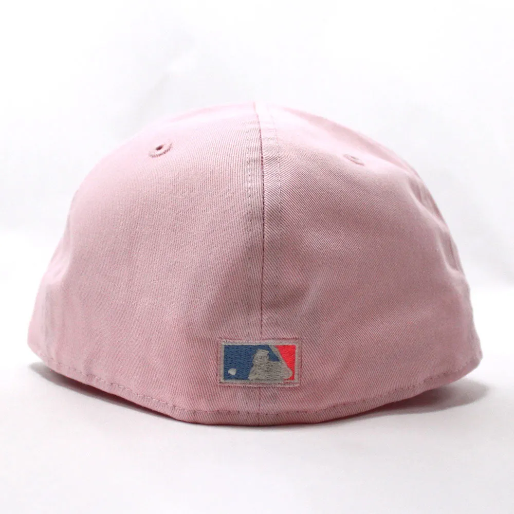 Texas Rangers 1995 All Star Game New Era 59Fifty Fitted Hat (Glow in the Dark Pink Sky Blue Under Brim)