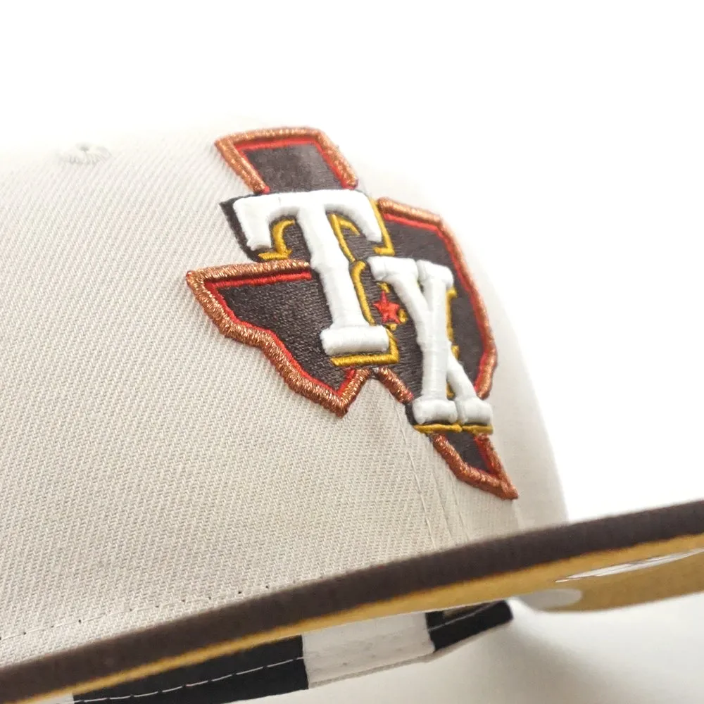 Texas Rangers 2020 INAUGURAL SEASON New Era 59Fifty Fitted Hat (GITD Stone Burnt Wood Wheat Under Brim)