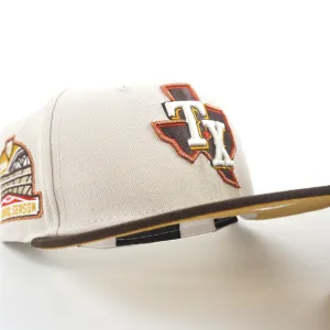 Texas Rangers 2020 INAUGURAL SEASON New Era 59Fifty Fitted Hat (GITD Stone Burnt Wood Wheat Under Brim)