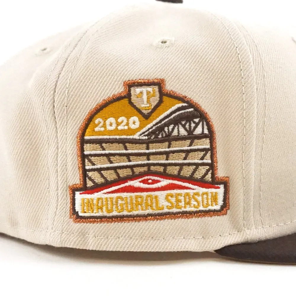 Texas Rangers 2020 INAUGURAL SEASON New Era 59Fifty Fitted Hat (GITD Stone Burnt Wood Wheat Under Brim)
