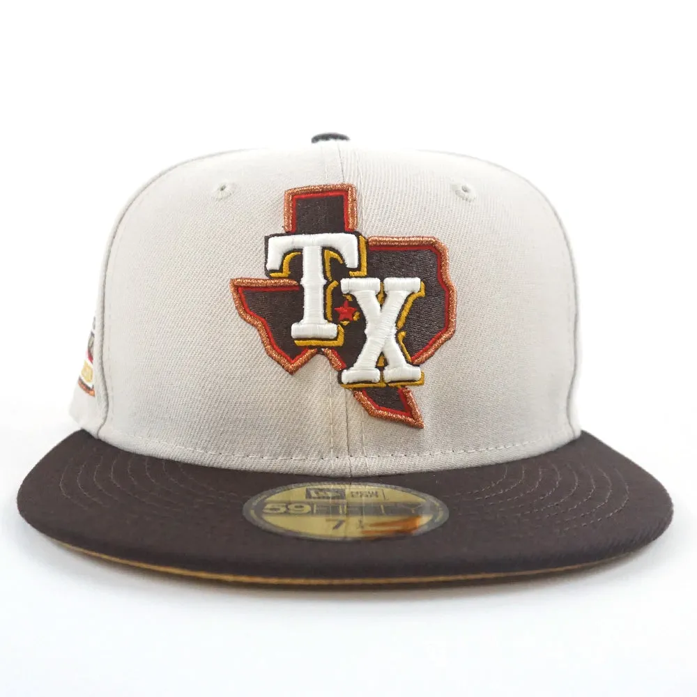Texas Rangers 2020 INAUGURAL SEASON New Era 59Fifty Fitted Hat (GITD Stone Burnt Wood Wheat Under Brim)