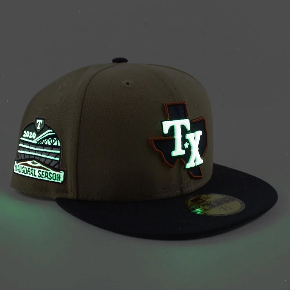 Texas Rangers Inaugural Season New Era 59Fifty Fitted Hat (GITD Khaki Navy Green Under Brim)