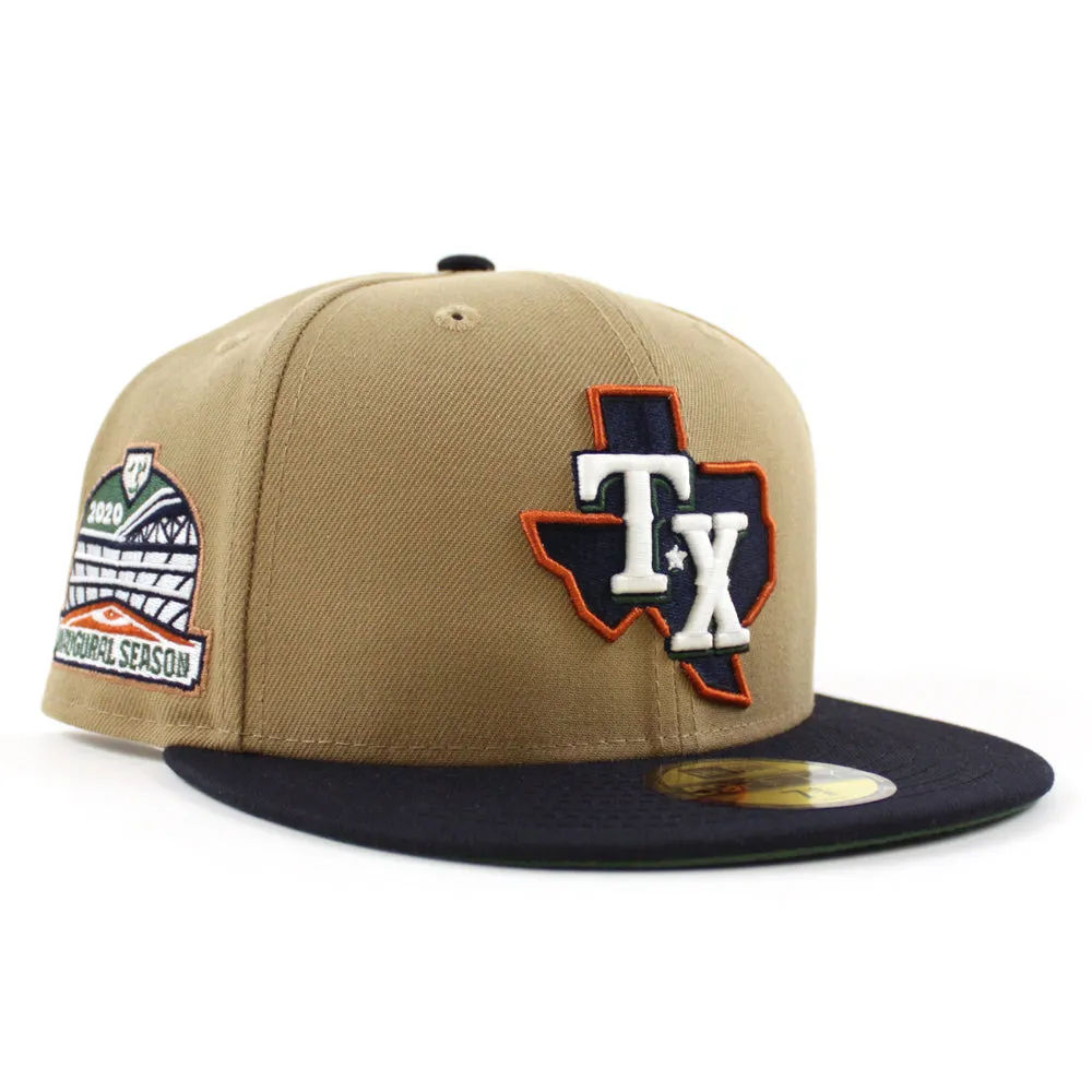 Texas Rangers Inaugural Season New Era 59Fifty Fitted Hat (GITD Khaki Navy Green Under Brim)