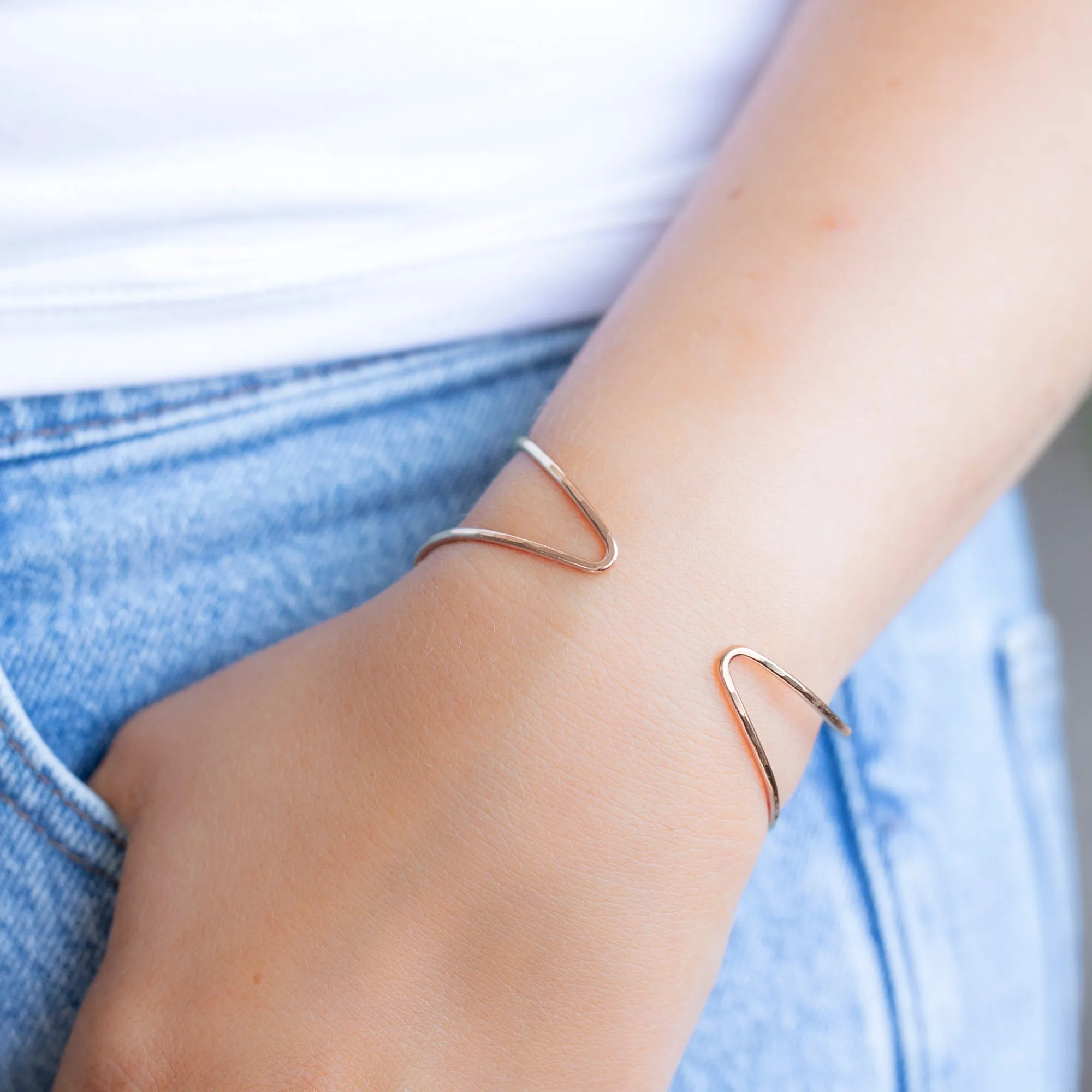 The Arrow Cuff Bracelet | Rose Gold Filled