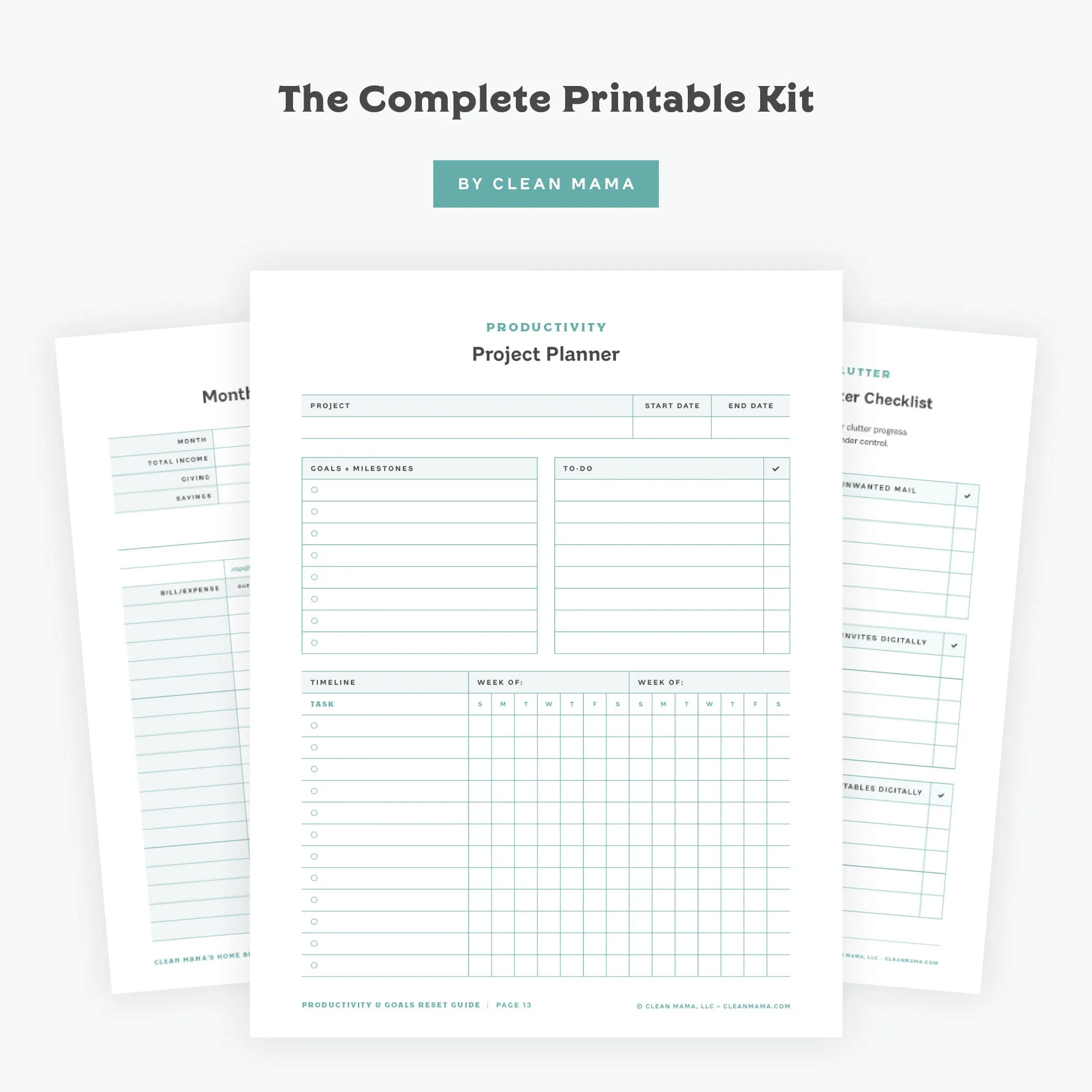 The Complete Clean Mama Printable Bundle