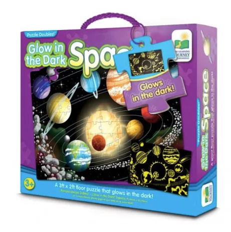 The Learning Journey Puzzle Doubles- Glow in the Dark- Space