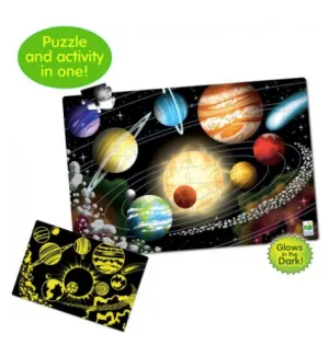 The Learning Journey Puzzle Doubles- Glow in the Dark- Space