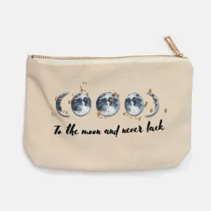 To the Moon and Never Back Canvas Pencil Case
