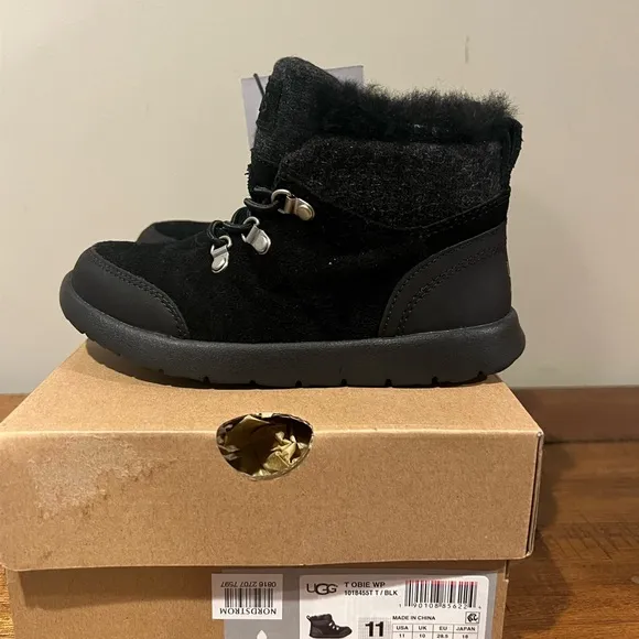 UGG Kids Black Waterproof Boots