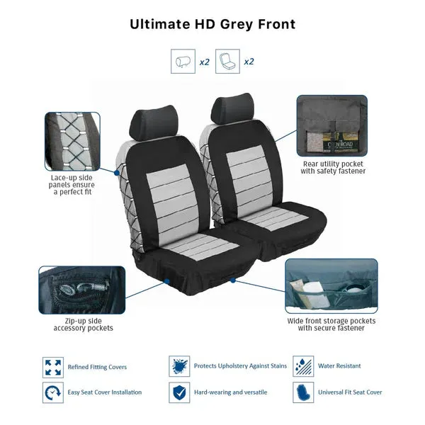 ULTIMATE HD CAR FRONT SEAT COVER SET (various colours) STINGRAY