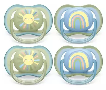 Ultra Air Soother Rainbow Pack of 2, 0-6M BOY