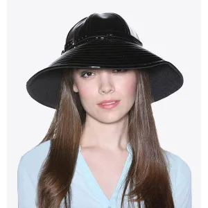 Vinrella Black Patent Rain/Sun Hat