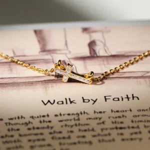 Walk By Faith - Dainty Cross