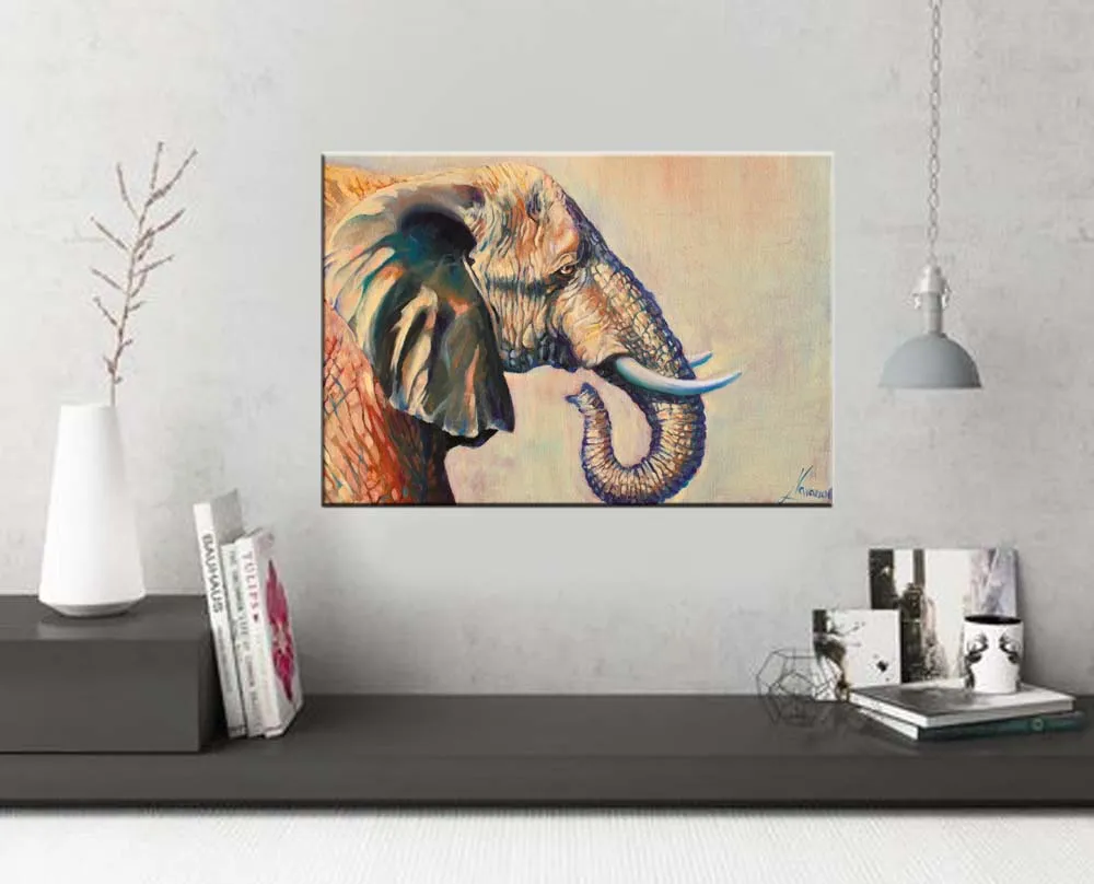 Wildlife Animal Elephant Prints “Beautiful Giant” Canvas Wall Art